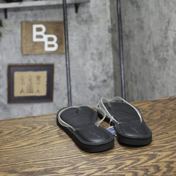 Universal Thread Womens Keilani Thong Flip Flops 93321989 Clear / Black 10M - Picture 4 of 10